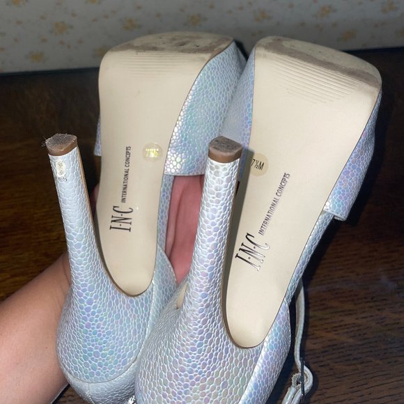 INC International Concepts Platform Peep Toe Heels - Picture 6 of 9